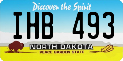 ND license plate IHB493