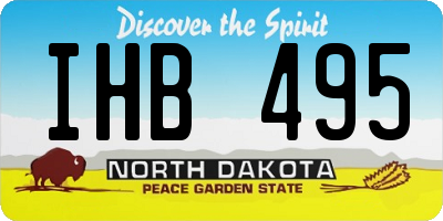 ND license plate IHB495