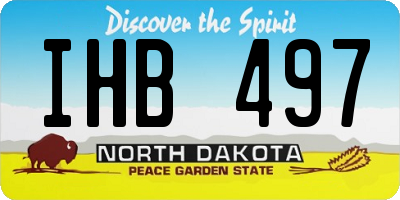 ND license plate IHB497