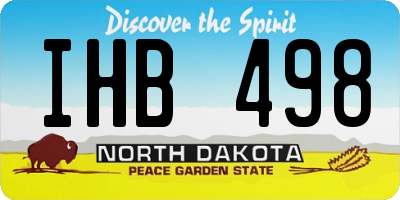 ND license plate IHB498