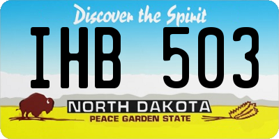 ND license plate IHB503