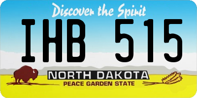 ND license plate IHB515