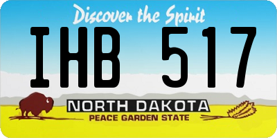 ND license plate IHB517