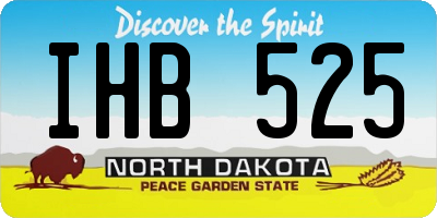 ND license plate IHB525