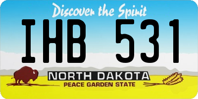 ND license plate IHB531