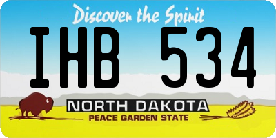 ND license plate IHB534