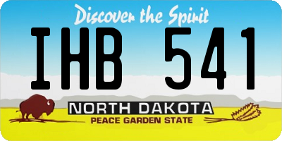ND license plate IHB541