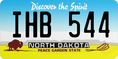ND license plate IHB544