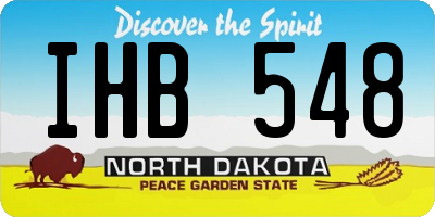 ND license plate IHB548
