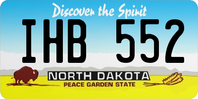 ND license plate IHB552