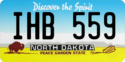 ND license plate IHB559