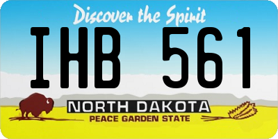 ND license plate IHB561