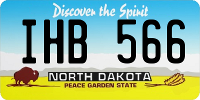 ND license plate IHB566