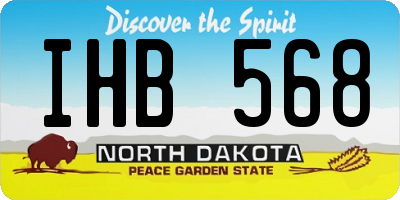 ND license plate IHB568