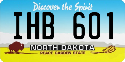 ND license plate IHB601