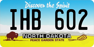ND license plate IHB602