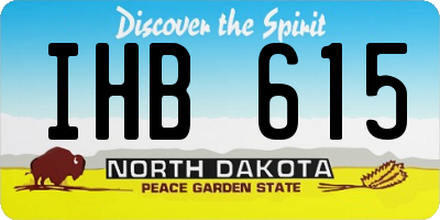 ND license plate IHB615