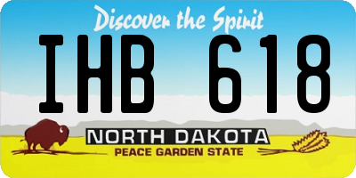 ND license plate IHB618