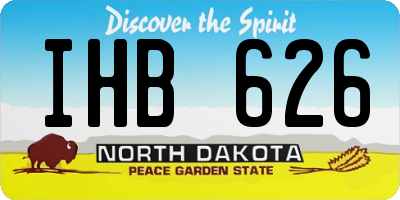 ND license plate IHB626