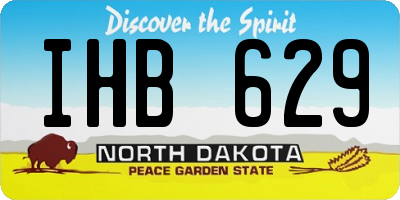 ND license plate IHB629