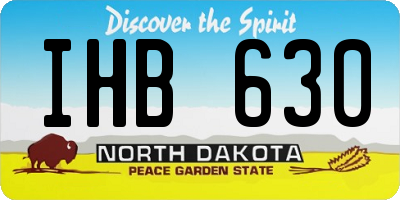 ND license plate IHB630