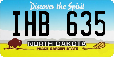 ND license plate IHB635