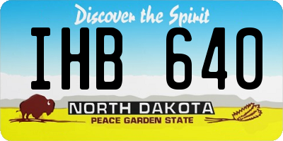ND license plate IHB640