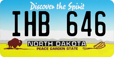 ND license plate IHB646