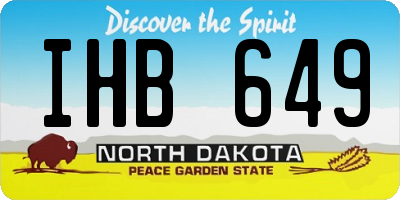 ND license plate IHB649