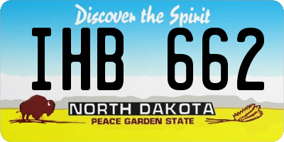 ND license plate IHB662