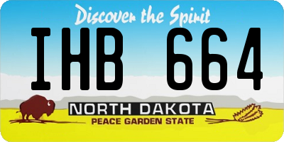 ND license plate IHB664