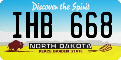 ND license plate IHB668