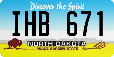 ND license plate IHB671