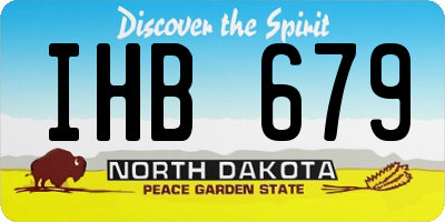 ND license plate IHB679