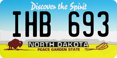 ND license plate IHB693