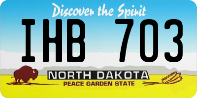ND license plate IHB703