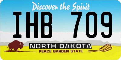 ND license plate IHB709