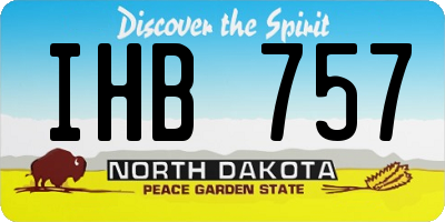 ND license plate IHB757