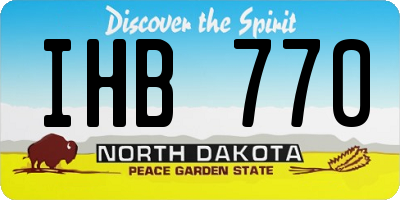 ND license plate IHB770