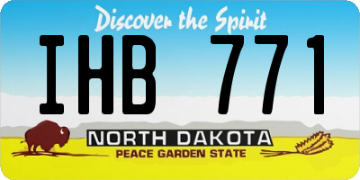 ND license plate IHB771