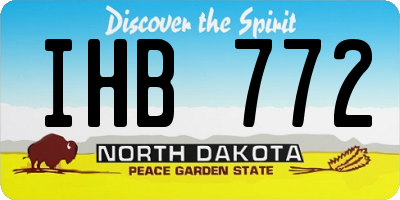 ND license plate IHB772