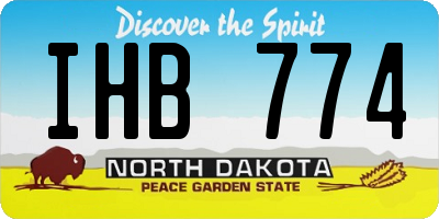 ND license plate IHB774