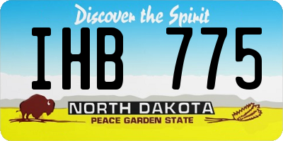 ND license plate IHB775