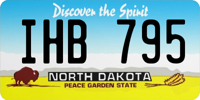 ND license plate IHB795