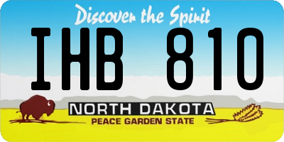 ND license plate IHB810