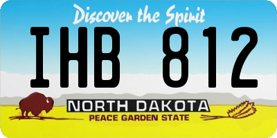 ND license plate IHB812