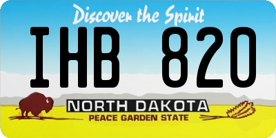 ND license plate IHB820