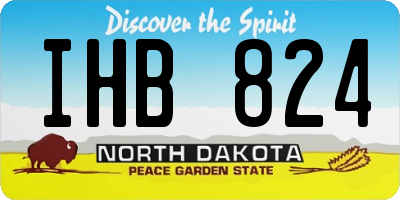 ND license plate IHB824