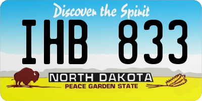 ND license plate IHB833