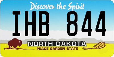 ND license plate IHB844